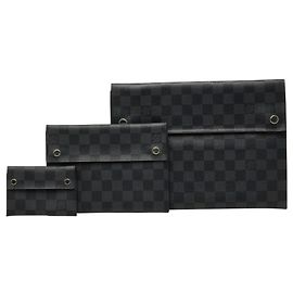 Louis Vuitton Damier Graphite Alpha Triple Pouch Set Noir