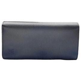 Louis Vuitton Long Wallet Portefeuille Brazza M60622 Noir Epi Black