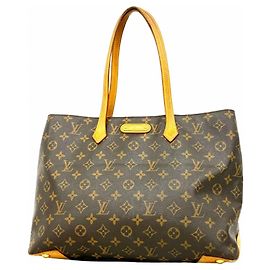 Borsa Tote Louis Vuitton Monogram Wilshire MM Marrone
