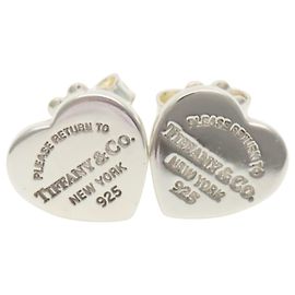 Tiffany & Co. Return to Mini Heart Tag Ohrringe Silber