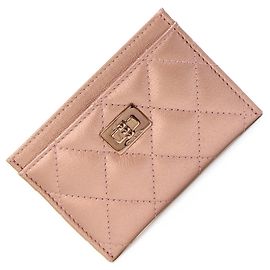 Chanel Matelassé Kartenetui Pink Golden