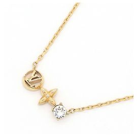 Colar com pingente de metal dourado Louis Vuitton Dourado