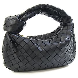 Bottega Veneta Intrecciato Mini Jodie Handbag Black