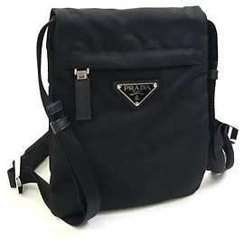 Borsa a tracolla in nylon nero Prada Nero