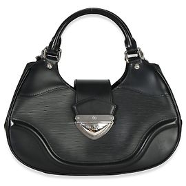 Louis Vuitton Black Epi Leather Montaigne Shoulder Bag Black