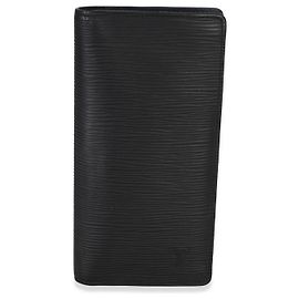 Louis Vuitton Black Epi Leather Brazza Wallet Black