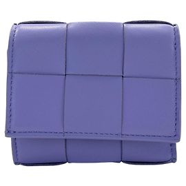 Bottega Veneta Purple Tri-Fold Calfskin Wallet Purple