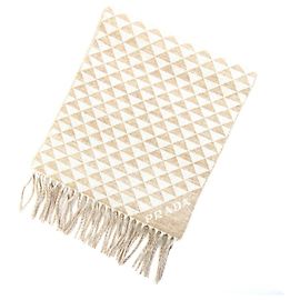 Echarpe de lã e cashmere bege Prada Bege