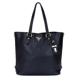 Borsa Prada  tote in vitello nero Nero