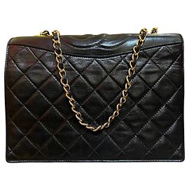 1989 Chanel CC Quilted Lambskin Full Flap Handbag Other