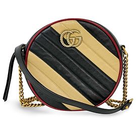Gucci GG Marmont Round Shoulder Bag Diagonal Quilted Leather Mini Multiple colors
