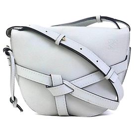 Piccola borsa a tracolla Loewe Gate Blu chiaro