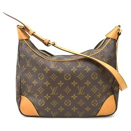 Bolso de Hombro Louis Vuitton Monogram Boulogne 30 Castaño Monograma