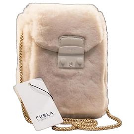 Bolsa de tiracolo Furla em couro e pele sintética Branco