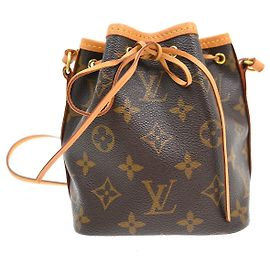 Louis Vuitton Noe Handbag Monogram Canvas Nano Brown