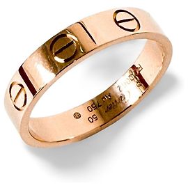 Cartier Love Band Ring 18K Rose Gold Golden
