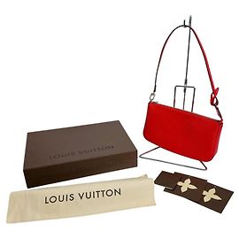 Louis Vuitton Epi Leather Pouch Red
