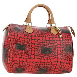 LOUIS VUITTON Dot Infinity Yayoi Kusama Speedy 30 Bag Red M40693 Auth 179418SAM Roja Monograma
