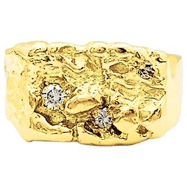 Autre Marque Signet ring, yellow gold, diamonds Other
