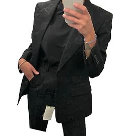 Completo Gucci Monogram - Blazer IT42 e Pantalone IT38 Nero