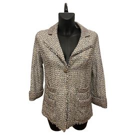 Chanel 3/4 Sleeves Tweed Jacket Other