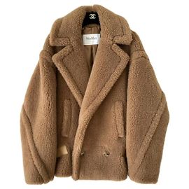 Max Mara Teddy Bear Abrigo corto de pelo sintético marrón Castaño