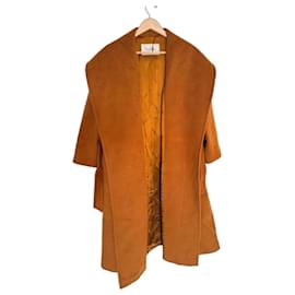 Max Mara Abrigo Largo de Lana y Cachemira Camel Camello