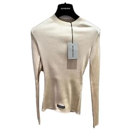 Balenciaga Rippstrickpullover - Beige Beige
