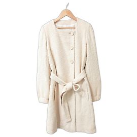 Chloé Cappotto in misto seta e lana Chloe Beige Crudo