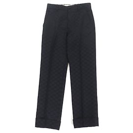 Gucci GG Pattern Cotton Pants Black