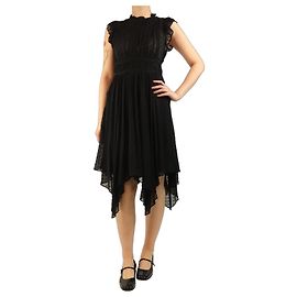 Ulla Johnson Robe midi en soie noire - taille UK 12 Noir
