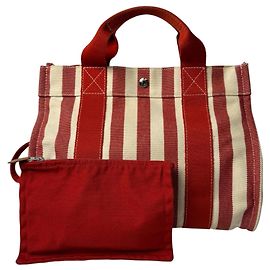 Hermès Borsa Tote Hermes Cannes PM con Pouch Rosso Crudo
