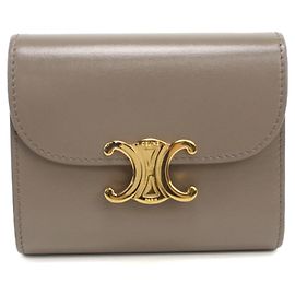 Céline Celine Tri-fold Wallet in Beige Beige
