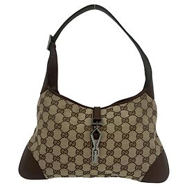 Borsa a tracolla in pelle Gucci Jackie Marrone