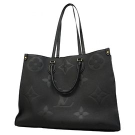 Borsa Tote Louis Vuitton Monogram Empreinte OnTheGo GM Nero