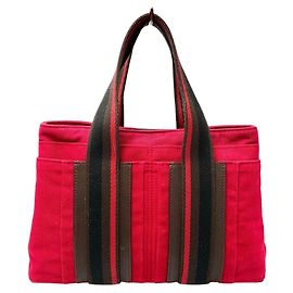 Hermès Bolso Hermes Troca Horizontal PM Canvas Rosa Roja
