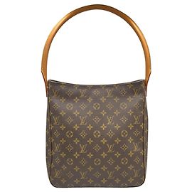 Sac cabas Louis Vuitton Looping GM Marron Monogramme