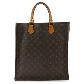 Louis Vuitton Monogram Sac Plat Tote Bag Braun