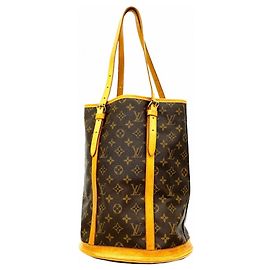 Borsa Tote Louis Vuitton Monogram Bucket GM Marrone