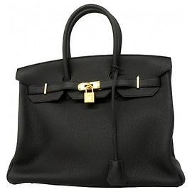 Hermès Borsa Hermes Birkin 35 in pelle Togo Nero