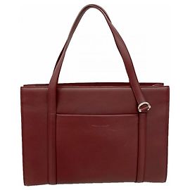 Bolsa Tote de couro Bordeaux Cartier Bordeaux