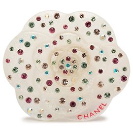 Broche Camelia Chanel Blanco Multicolor