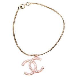 Chanel Coco Mark Chain Bracelet Pink