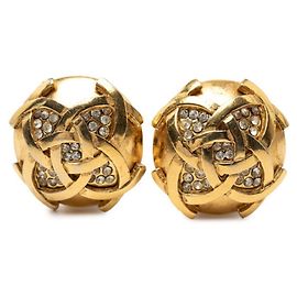 Pendientes redondos Chanel Coco Mark Dorado