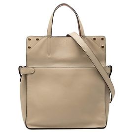 Bolsa de mão e de ombro Fendi Flip Small Bege