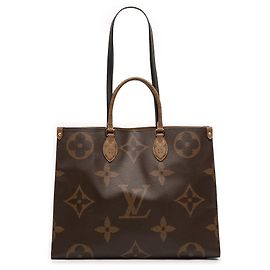 Louis Vuitton Marrom Monogram Reverse Giant OnTheGo GM Marrom