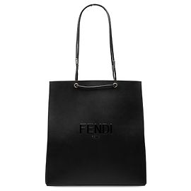Fendi Black Medium Leather Pack Shopping Satchel Black