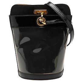 Salvatore Ferragamo Borsa a secchiello Gancini in vinile bianco Ferragamo Bianco