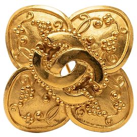 Spilla Vintage Chanel Coco Mark D'oro