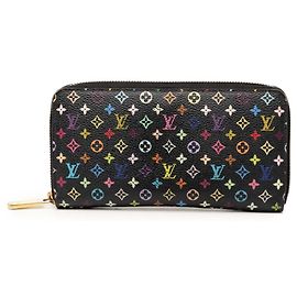 Cartera Zippy Monogram Multicolor Louis Vuitton Negro Multicolor